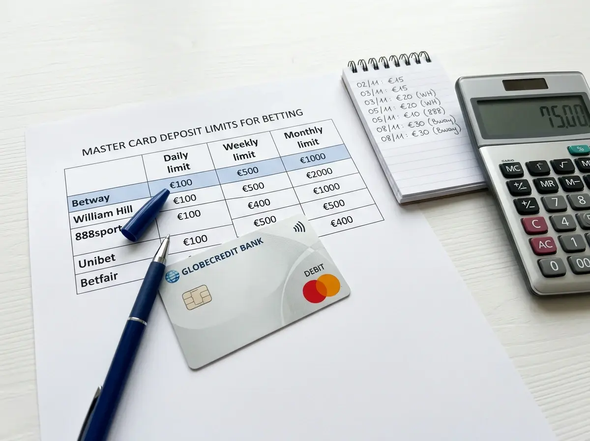 Límites de depósito con Mastercard en casas de apuestas reguladas en España