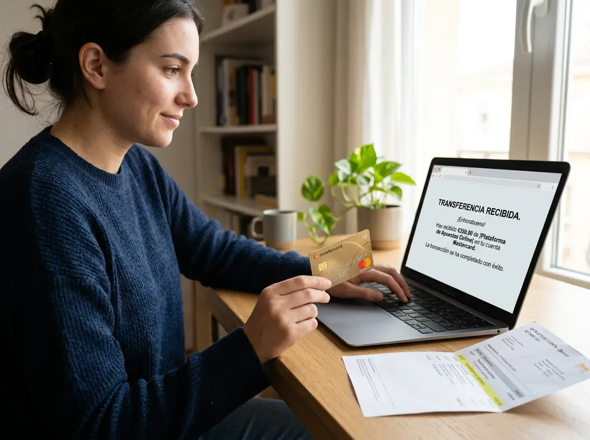 Proceso de retiro de ganancias con Mastercard desde una casa de apuestas en España
